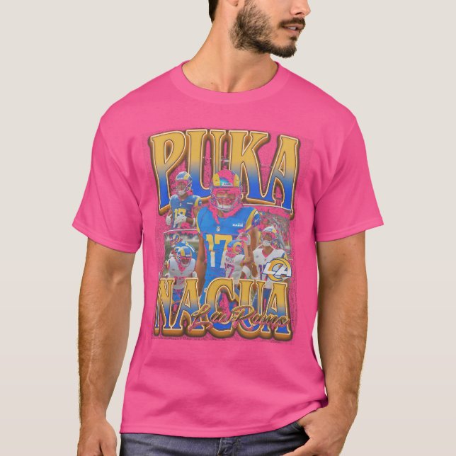 Puka Nacua Retro Bootleg T Shirt (Framsida)