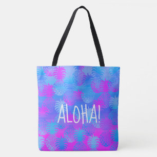 Pukana Hawaiian Aloha Pineapple Peri Beach Bag Tygkasse