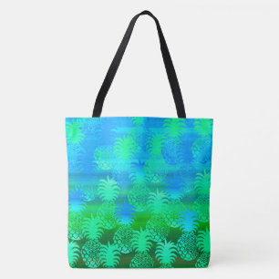 Pukana Hawaiian Pineapple Sunset Blend Beach Bag Tygkasse