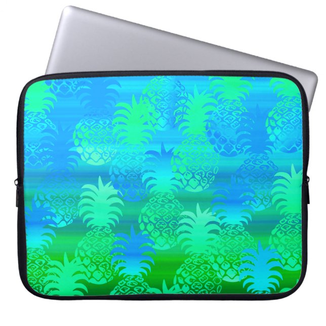 Pukana Hawaiian Pineapple Sunset Blend Laptop Sleeve (Framsidan)