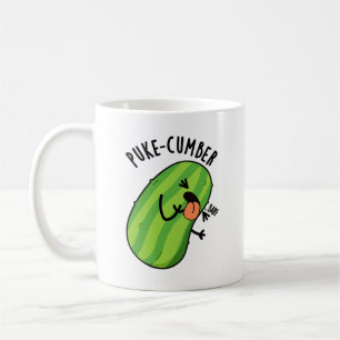 Puke-cumber Funny Cucumber Pun Kaffemugg