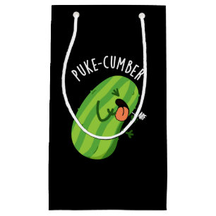 Puke-cumber Funny Cucumber Pun Mörk BG