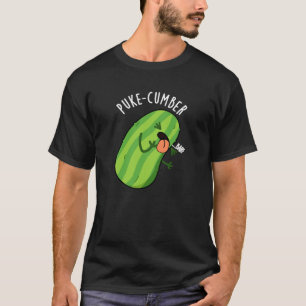 Puke-cumber Funny Cucumber Pun Mörk BG T Shirt