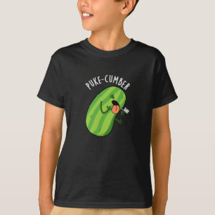 Puke-cumber Funny Cucumber Pun Mörk BG T Shirt