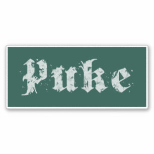 Puke Gothic Vintage Disted (Mörk grönt) Klistermärken