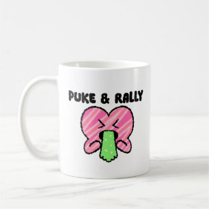 Puke & Rally Classic Mugg Pink Heart Party