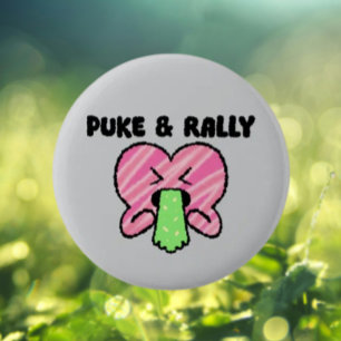 Puke & Rally-knapp Rosa hjärta -partiledition Knapp