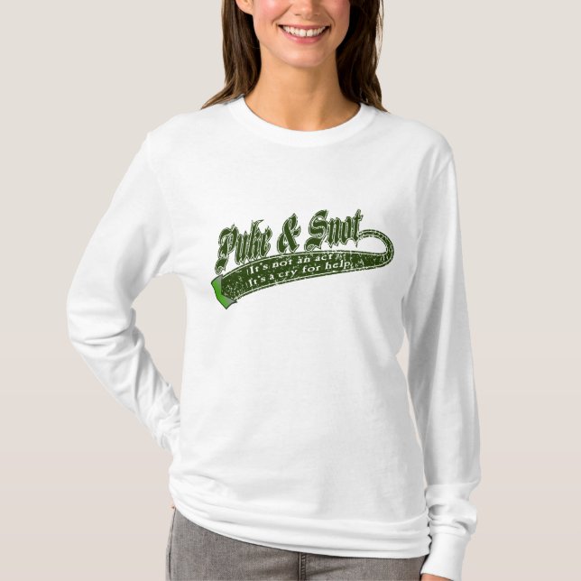 Puke, & snoten "är det inte en agera"…., tee shirt (Framsida)