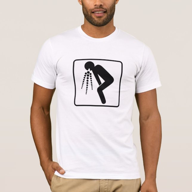 puke (svart) t-shirt (Framsida)