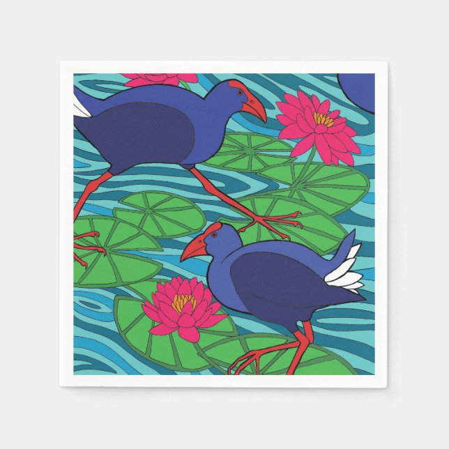Pukeko napkin pappersservett (Framsidan)