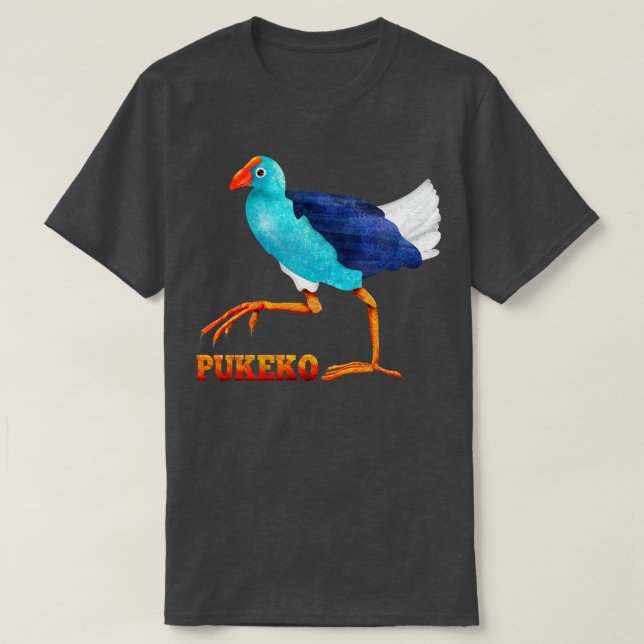 Pukeko Nya Zeeland Bird T Shirt (Design framsida)