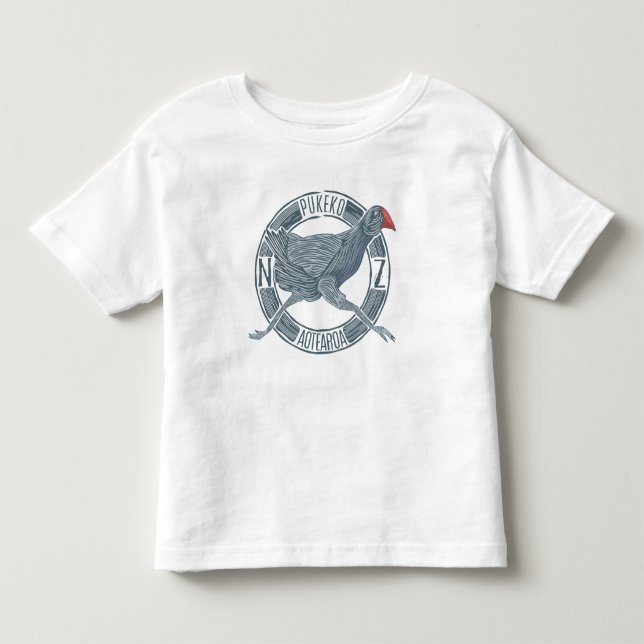 Pukeko NZ bird T Shirt (Framsida)