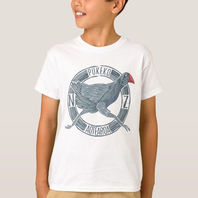 Pukeko NZ bird T Shirt (Framsida)