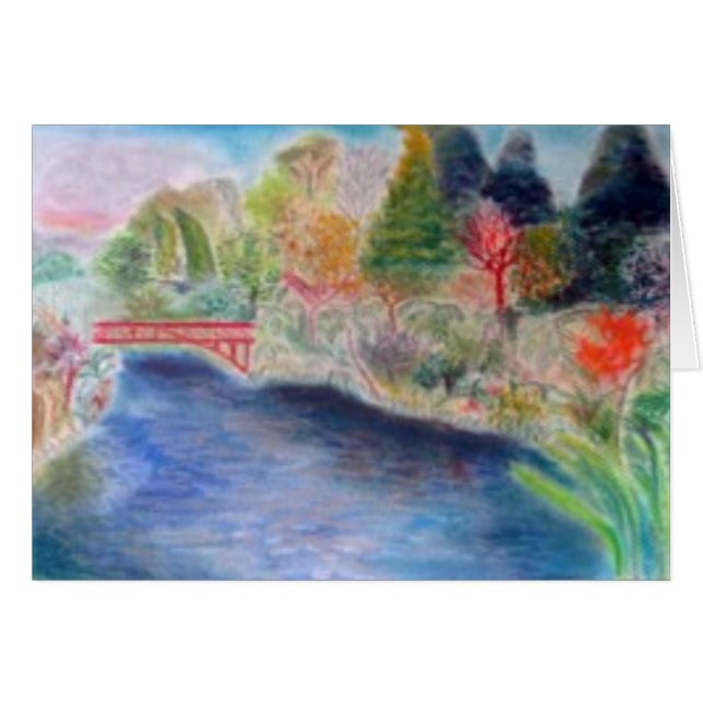 Pukekura parkerar, nyazeeländskt hälsningskort (Framsidan Horizontal)