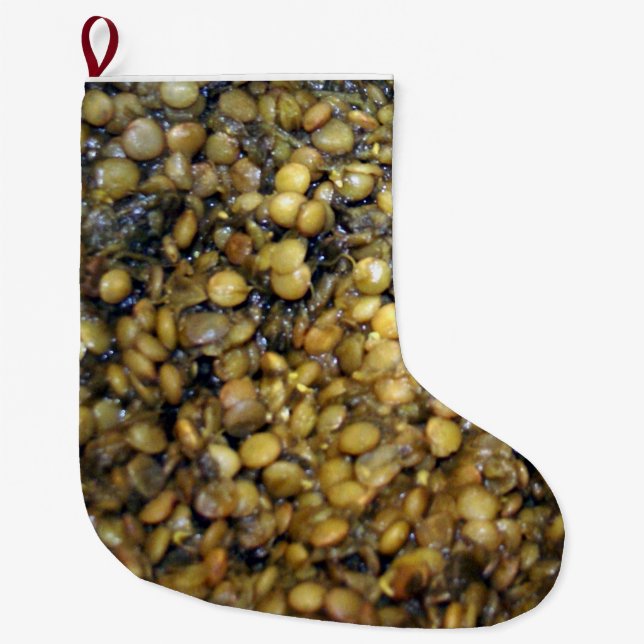 Pukey Boots! Xmas Stockings in Lentils! Stor Julstrumpa (Framsidan)