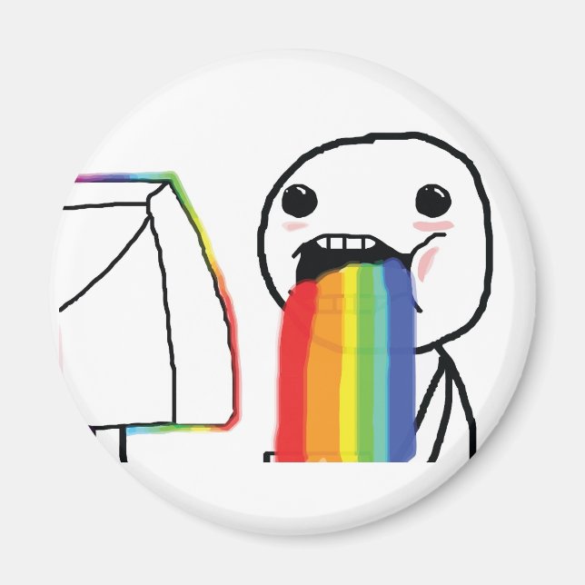 Puking Rainbows Magnet (Framsidan)