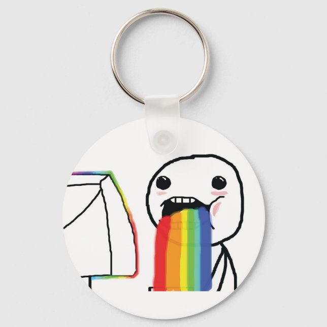 Puking Rainbows Nyckelring (Framsida)