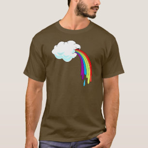 Puking regnbågar för moln tee shirt