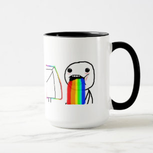 Puking regnbågemugg mugg