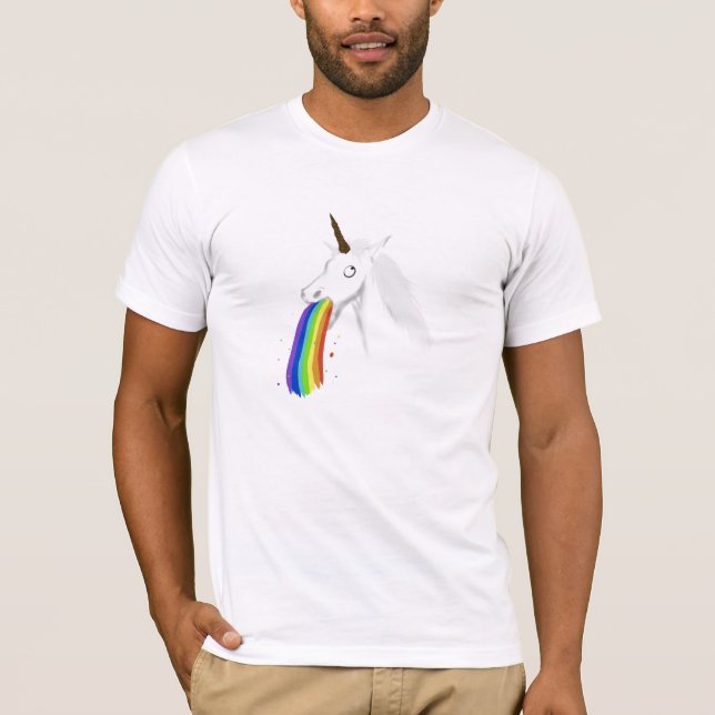 Puking UnicornT-tröja #2 Tee Shirt (Framsida)