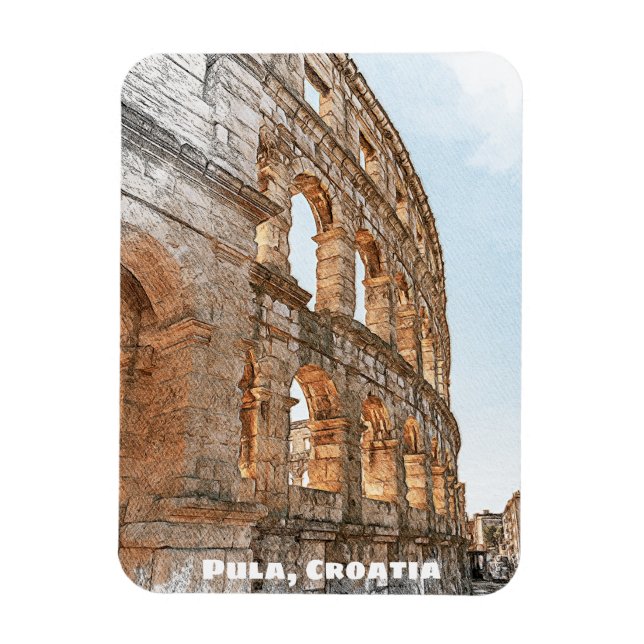 Pula Kroatien City Adria Kusten Magnet (Vertikal)