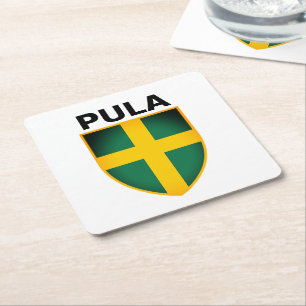 Pula stadsvapen (Istrien), Kroatien Underlägg Papper Kvadrat