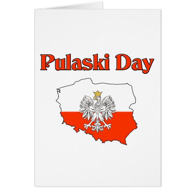 Pulaski dag hälsningskort (Framsidan)