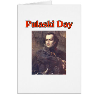 Pulaski dag hälsningskort