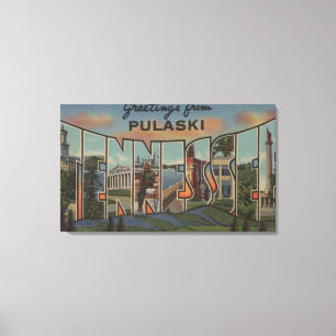 Pulaski Tennessee - stora brevplatser Canvastryck