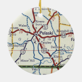 Pulaski TN Julgransprydnad Keramik