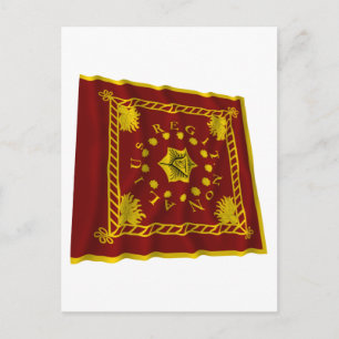 Pulaskis Legion Flagga Vykort