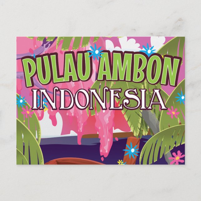 Pulau Ambon Indonesien researesaffiche Vykort (Framsida)