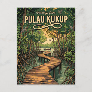 Pulau Kukup Johor Nationalpark Malaysia Vykort