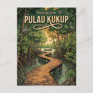 Pulau Kukup Johor Nationalpark Malaysia Vykort