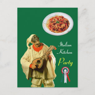 PULCINELLA ITALIAN KITCHEN PARTY Grönt Recipe Vykort