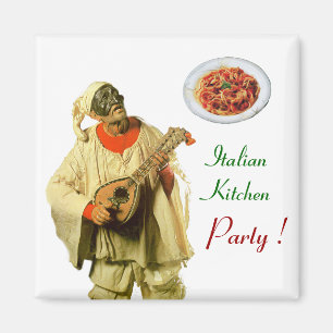 PULCINELLA ITALIAN KITCHEN PARTY, vit Magnet