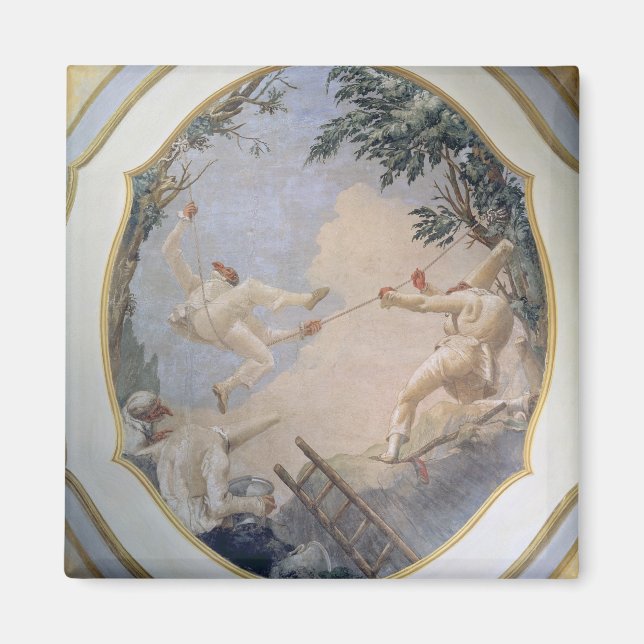 Pulcinella on a Swing, 1797 (fresco) Magnet (Framsidan)