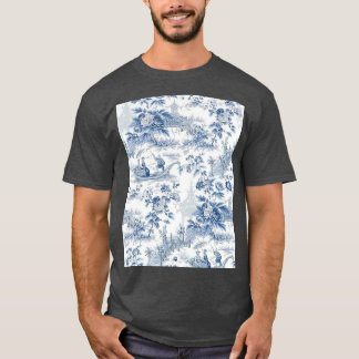 Pulder Blue Chinoiserie Toile Graphic T Shirt