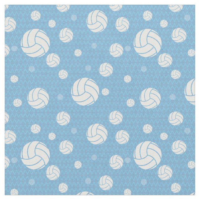 Pulder Blue Volleyball Chevron Patterned Tyg (Närbild)