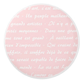 Pulder Rosa Fransk Script Knopp