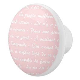 Pulder Rosa Fransk Script Knopp