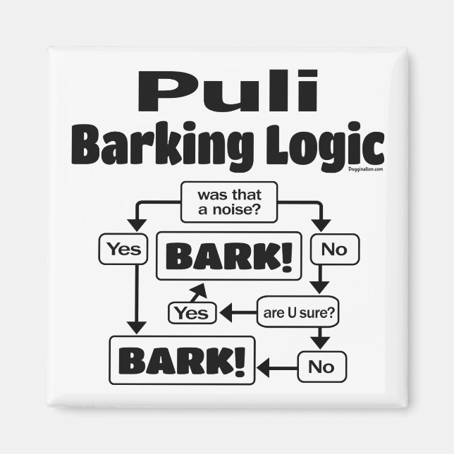 Puli Barking Logic Magnet (Framsidan)
