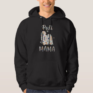 Puli Blommigt Hund Mamma Kärlek Hoodie