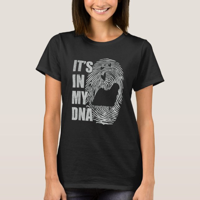 Puli DNA Dog Mom Dad Dog T Shirt (Framsida)