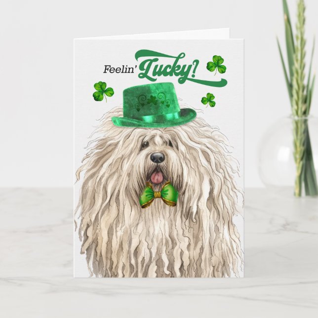 Puli Hund Lucky St patrick's day Helgkort (Framsida)