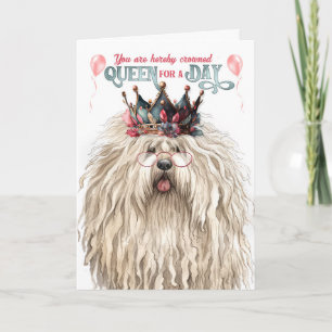 Puli Hund Queen for Day Funny Birthday Kort