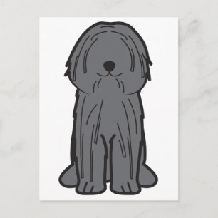 Puli Hund Tecknad Vykort