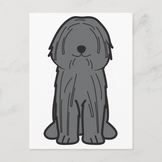 Puli Hund Tecknad Vykort (Framsida)