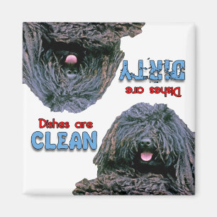 Puli-Hundälskare Dishwasher Magnet