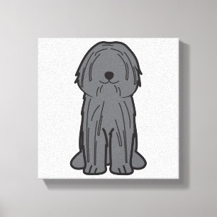 Puli hundtecknad canvastryck
